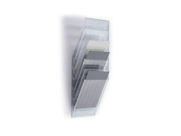 DURABLE FLEXIBOXX - Literaturholder - veggmonterbar - 6 rom - for A4 - gjennomsiktig