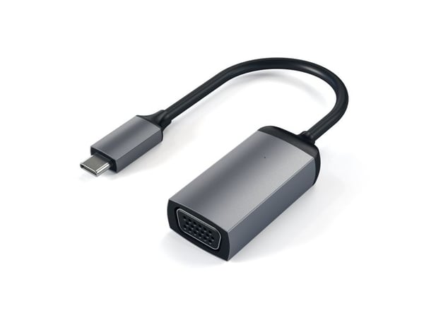 Satechi ST-TCVGAM - Videoadapteri - 24-nastainen USB-C han til HD-15 (VGA) hun - 20,3 cm - avaruuden harmaa - 1080p tuki