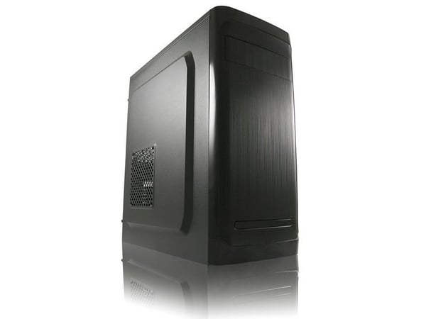 LC Power Classic 7034B - Tower - ATX - ingen strømforsyning - svart, børstet aluminiumssvart - USB/lyd
