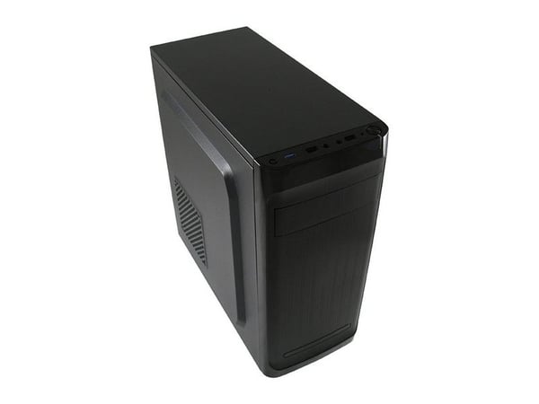 LC Power Classic 7034B - Tower - ATX - ingen strømforsyning - svart, børstet aluminiumssvart - USB/lyd