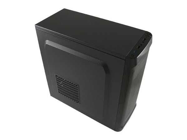 LC Power Classic 7034B - Tower - ATX - ingen strømforsyning - svart, børstet aluminiumssvart - USB/lyd