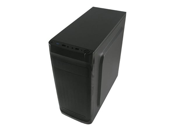 LC Power Classic 7034B - Tower - ATX - ingen strømforsyning - svart, børstet aluminiumssvart - USB/lyd