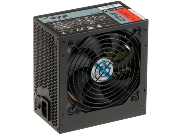 Akyga Ultimate Series AK-U4-400 - Strømforsyning (intern) - ATX12V 2.31 - 80 PLUS Bronze - AC 230 V - 400 Watt - aktiv PFC - sort