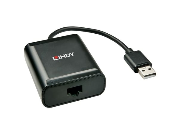 Lindy 42679, USB 2.0, RJ-45, USB 2.0, Svart, Metall, 52 mm, 60 mm