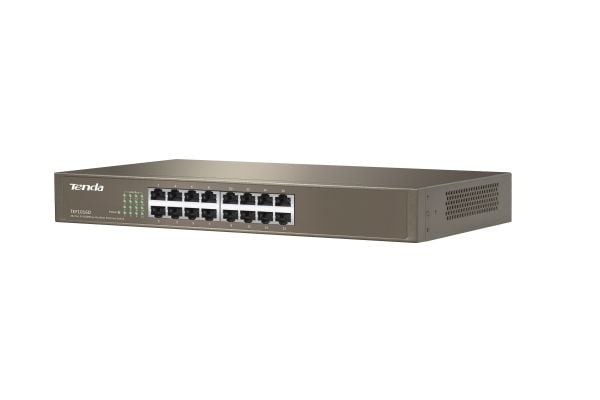 Tenda TEF1016D - Switch - 16 x 10/100 - stasjonær, rackmonterbar