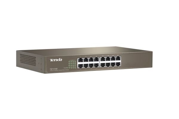 Tenda TEF1016D - Switch - 16 x 10/100 - stasjonær, rackmonterbar