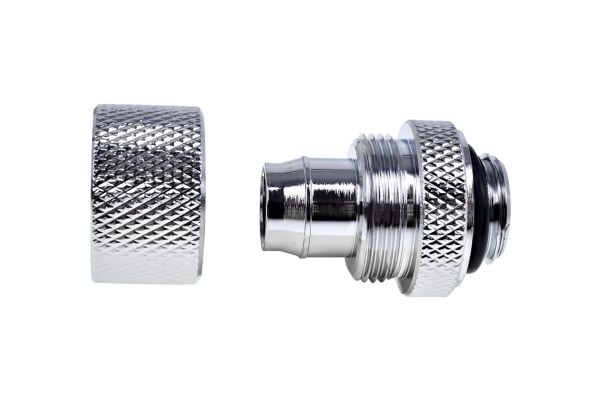 Alphacool Eiszapfen Connector Series Straight Socket 13/10mm - Armatur for væskekjølesystemkompresjon - sølvnikkel