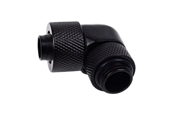 Alphacool Eiszapfen 13/10mm compression fitting 90° rotatable G1/4 - Armatur for væskekjølesystem - mørkesvart, svart matte