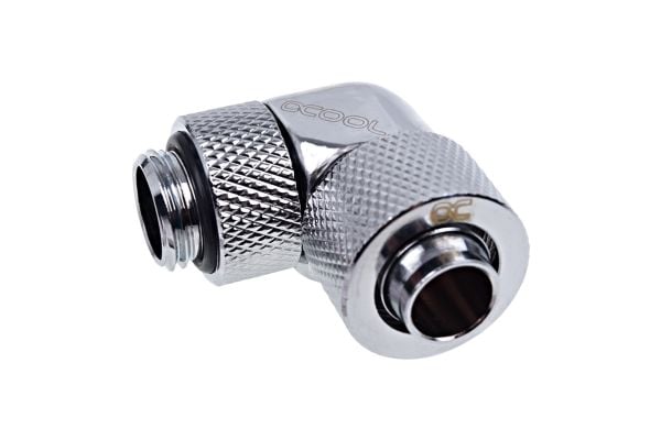 Alphacool Eiszapfen Connector Series 90° Socket 13/10mm - Armatur for væskekjølesystem - krom