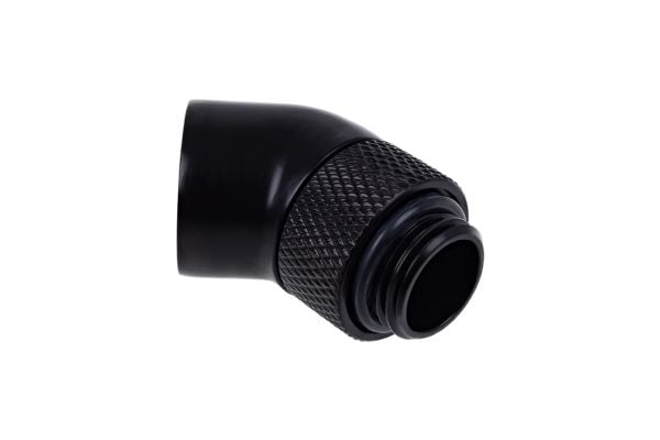 Alphacool Eiszapfen Connector Series - Vinklet armaturadapter for væskekjølesystem - mørkesvart