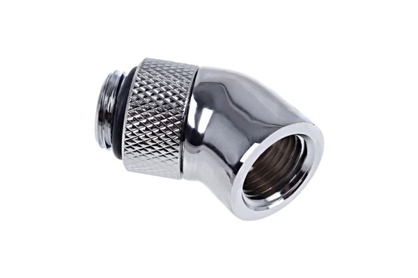 Alphacool istapvinkeladapter 45? dr - G1/4 AG til G1/4 IG - Chrome (17247)
