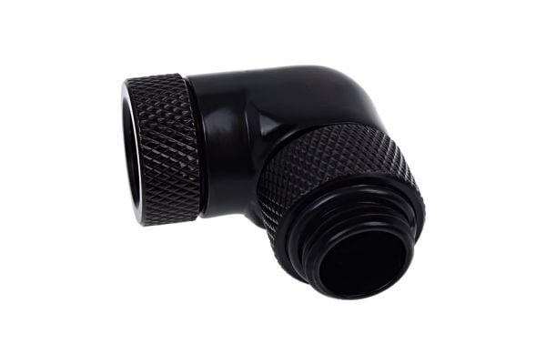 Alphacool jääpuikon kulmasovitin 90° 1/4", syvämusta - 17260