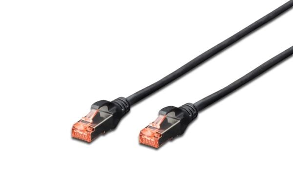 Digitus DK-1644-050-BL-10, 5 m, Cat6, S/FTP (S-STP), RJ-45, RJ-45, Musta