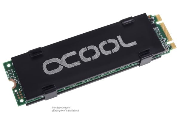 Alphacool HDX - M.2 SSD M01, Jäähdytyslevy/jäähdytin, Musta