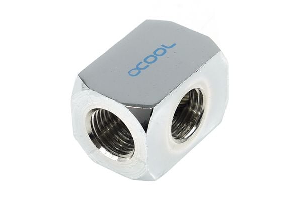 Alphacool HF-tilkoblingsklemme TEE T-stykke rund G1/4 - Krom (17029)