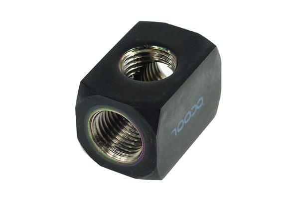 Alphacool HF 3-way connection terminal G1/4 inner thread - Terminal for væskekjølesystem - mørkesvart