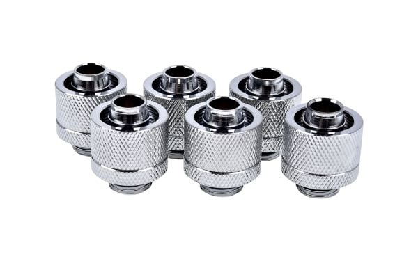 Alphacool Eiszapfen Connector Series Straight Socket 16/10mm - Armatur for væskekjølesystemkompresjon - krom