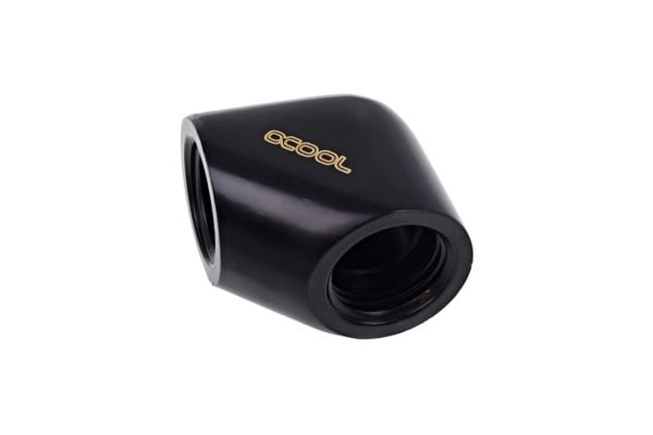 Alphacool Eiszapfen L-connector G1/4 inner thread to G1/4 inner thread - Forbindelsesadapter for væskekjølesystem - mørkesvart, svart matte