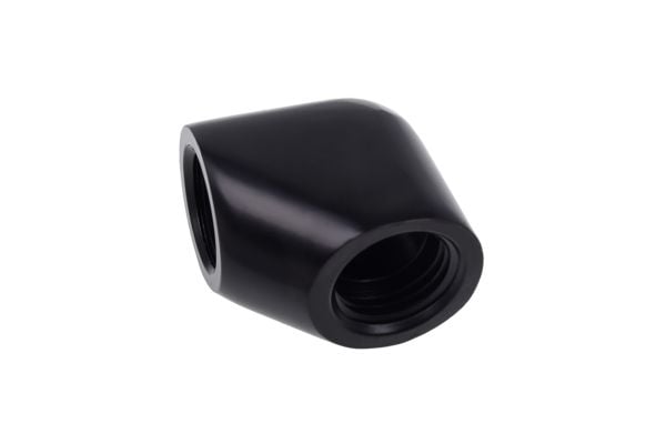 Alphacool Eiszapfen L-connector G1/4 inner thread to G1/4 inner thread - Forbindelsesadapter for væskekjølesystem - mørkesvart, svart matte