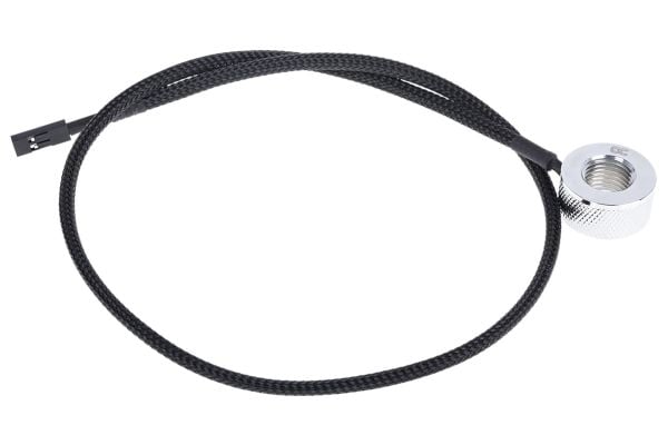 Alphacool Eiszapfen Temperature Sensor G1/4 IG/IG with AG Adapter - Temperatursensor for væskekjølesystem - krom - 50 cm