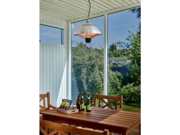 HORTUS Terrassevarmer hængemodel 600/1500 W, HA, Ø42 cm, sølv (211-305)