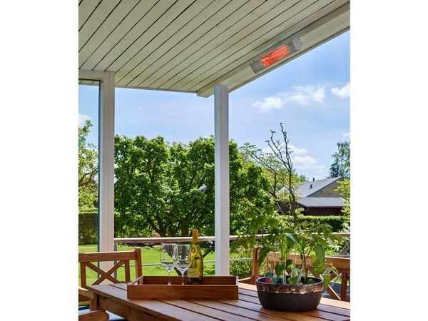HORTUS Terrassevarmer vægmodel 1500 W, GT, 51 cm, sølv (211-354)