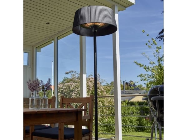 HORTUS Terrassevarmer gulvmodel med skærm 900/1200/2100 W, HA, Ø60 cm, sort (211-377)