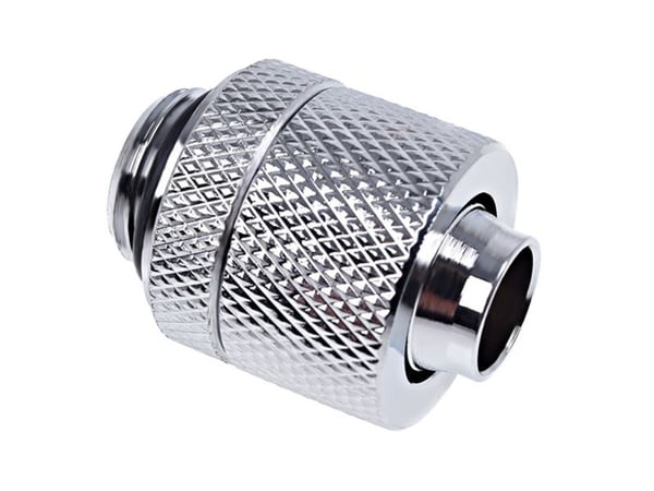 Alphacool Eiszapfen Connector Series Straight Socket 13/10mm - Armatur for væskekjølesystemkompresjon - sølvnikkel