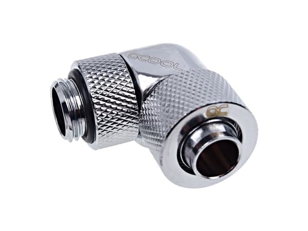 Alphacool Eiszapfen Connector Series 90° Socket 13/10mm - Armatur for væskekjølesystem - krom