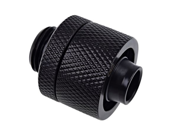 Alphacool Eiszapfen Connector Series Straight Socket 16/10mm - Armatur for væskekjølesystemkompresjon - mørkesvart