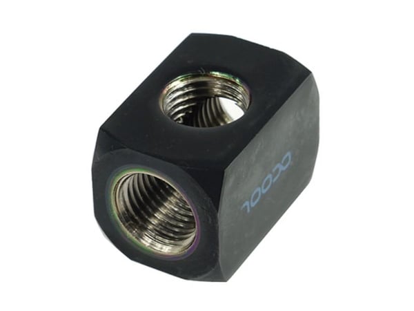 Alphacool HF 3-way connection terminal G1/4 inner thread - Terminal for væskekjølesystem - mørkesvart