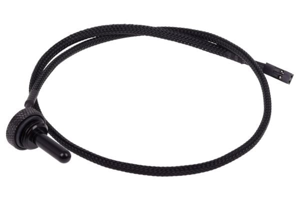 Alphacool Icicle Temperatursensor Plugg G1/4 - Temperatursensor for vannkjølesystem - Deep Black - 50 cm