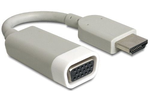 Delock - Video adapter - HD-15 (VGA) hunn til HDMI hann - hvit