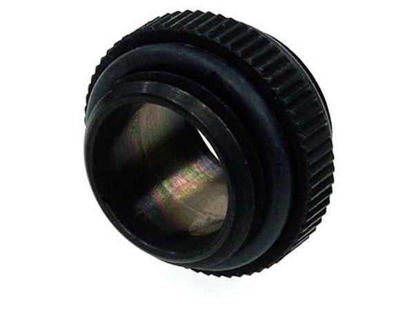 Alphacool HF dobbel brystvorte G1/4 hann til G1/4 hann med O-ring - Deep Black (17037)