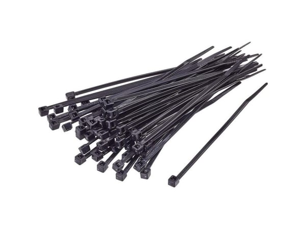 TRU COMPONENTS 1592861 TC-CVR200DBK203 Kabelbinder 200 mm 4,80 mm Sort Uv-stabiliseret 100 stk