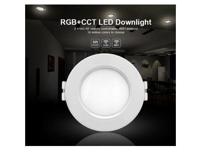 Synergy 21 LED-panel rundt 6W RGBWW med radio og WLAN MilightMiboxer