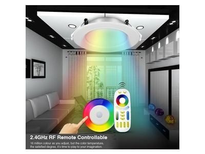 Synergy 21 LED-panel rundt 6W RGBWW med radio og WLAN MilightMiboxer
