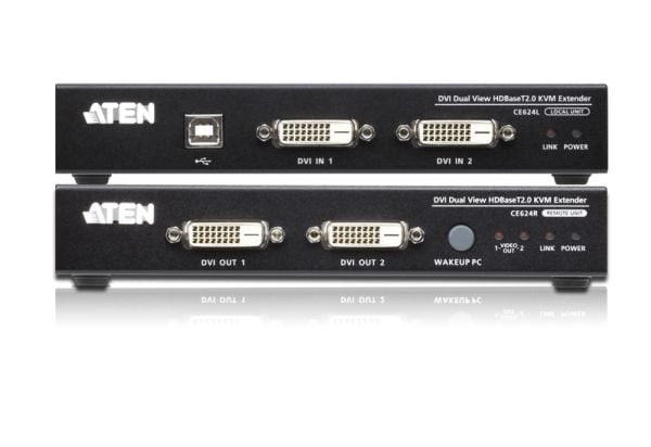 ATEN CE 624 - KVM / lyd / seriell / USB-svitsj - HDBaseT 2.0 - USB - opp til 150 m
