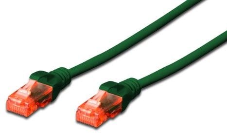 DIGITUS Professional - Koblingskabel - RJ-45 (hann) til RJ-45 (hann) - 2 m - UTP - CAT 6 - IEEE 802.3 - halogenfri, formstøpt, uten hindringer - grønn