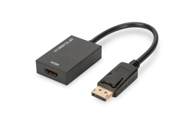 Assmann - Videokonverterare - DisplayPort - HDMI - svart