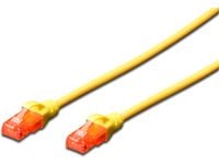 DIGITUS Professional - Koblingskabel - RJ-45 (hann) til RJ-45 (hann) - 5 m - UTP - CAT 6e - IEEE 802.3 - halogenfri, formstøpt, uten hindringer - gul
