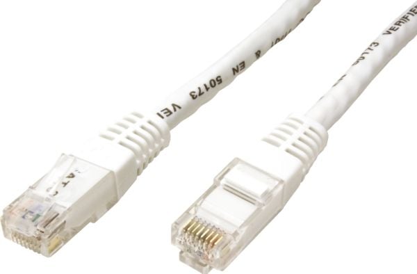 Verdi UTP Patch Cord, Cat.6, hvit 10 m, Hvid, 100 ohm (O), 1 cm