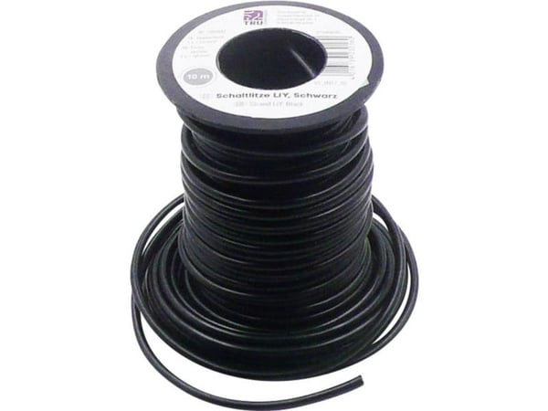 TRU COMPONENTS 1566842 Lanka LiY 1 x 1,50 mm² Musta 10 m