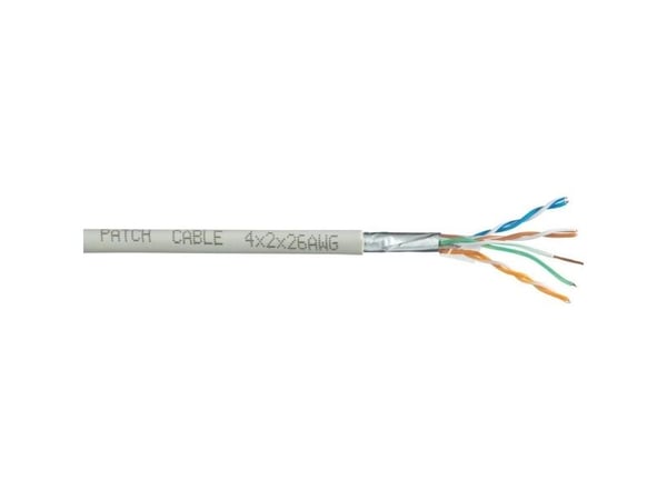TRU COMPONENTS nettverkskabel CAT 6 SF/UTP 4 x 2 x 0,27 mm² hvit 25 m