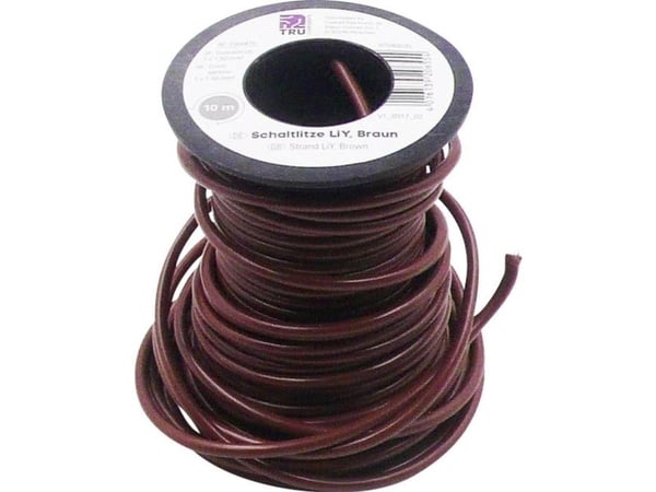 TRU COMPONENTS 1564478 Lanka LiY 1 x 1,50 mm² Ruskea 10 m