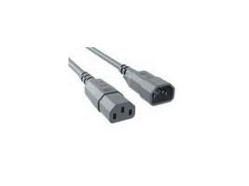 Bachmann H05VV-F 3G 1,00 mm² - Jatkojohto sähköjohdolle - IEC 60320 C14 - IEC 60320 C13 - 250 V - 10 A - 2 m - pyöreä - harmaa