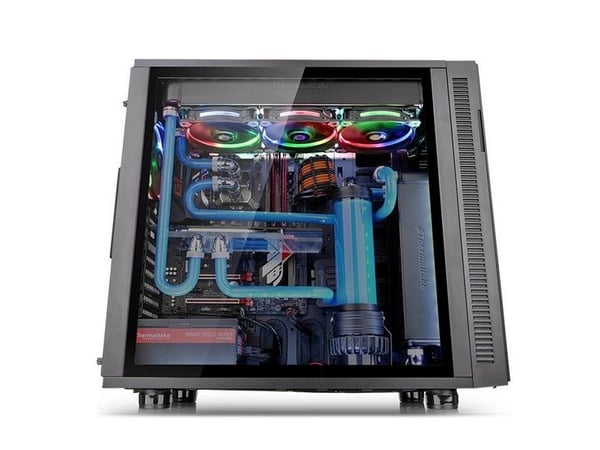 Thermaltake Suppressor F31 - Tempered Glass Edition - tower - ATX - sidepanel med vindu - ingen strømforsyning (PS/2) - svart - USB/lyd