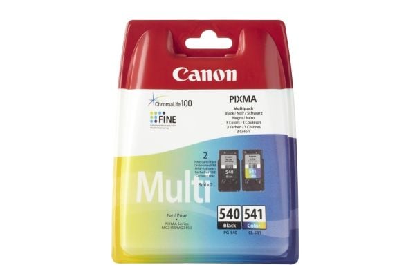 Canon PG-540 / CL-541 Multipack - 2-pack - 8 ml - svart, farge (cyan, magenta, gul) - original - blekkpatron - for PIXMA MG3150, MG3510, MG3550, MG...