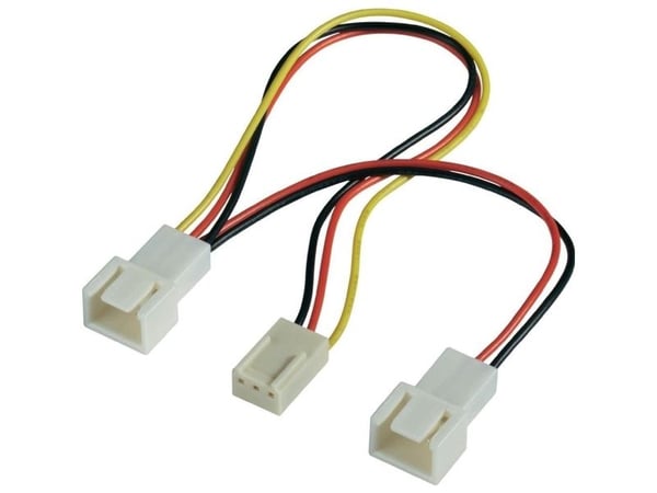 Akasa - Fläktadapter - 3 PIN intern effekt (hona) till 3 PIN intern effekt (hane)