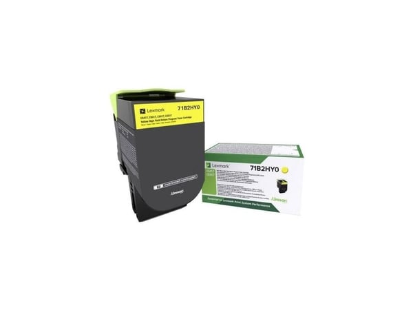 Lexmark 71B2HY0, 3500 sivua, Keltainen, 1 kpl